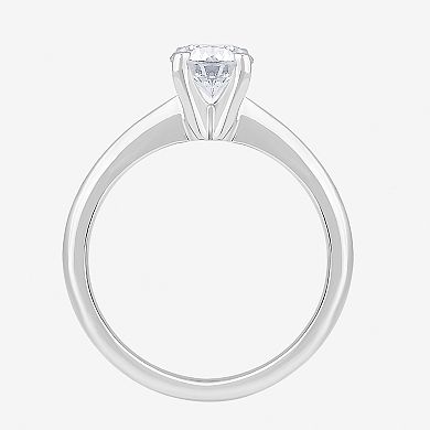 Diamond Medley 14k White Gold 3/4 Carat T.W. Lab-Grown Diamond Round Solitaire Ring