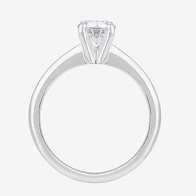 Galaxie Solaire 14k White Gold 3/4 Carat T.W. Lab-Grown Diamond Round Solitaire Ring