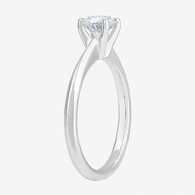 Galaxie Solaire 14k White Gold 3/4 Carat T.W. Lab-Grown Diamond Round Solitaire Ring