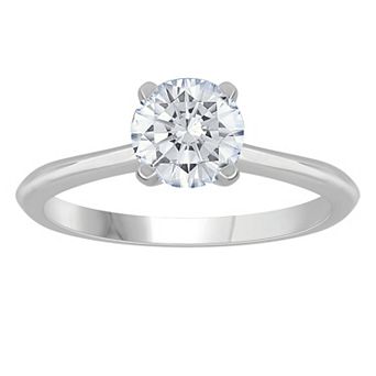 Galaxie Solaire 14k White Gold 1 1/2 Carat T.W. Lab-Grown Diamond Round Solitaire Ring