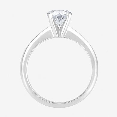 Diamond Medley 14k White Gold 1 1/2 Carat T.W. Lab-Grown Diamond Round Solitaire Ring