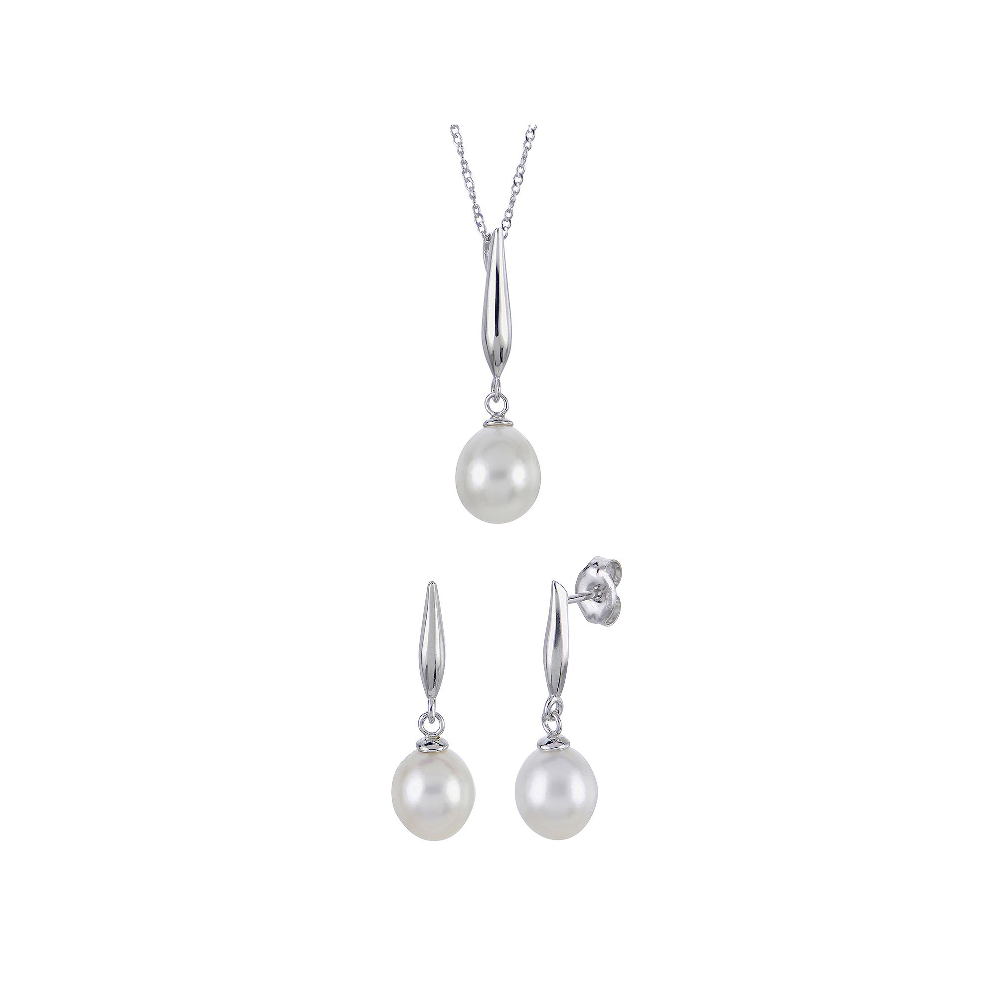 PearLustre by Imperial Sterling Silver Freshwater Cultured Pearl Pendant &