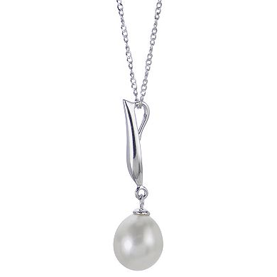 PearLustre by Imperial Sterling Silver Freshwater Cultured Pearl Pendant and Drop Earring Set