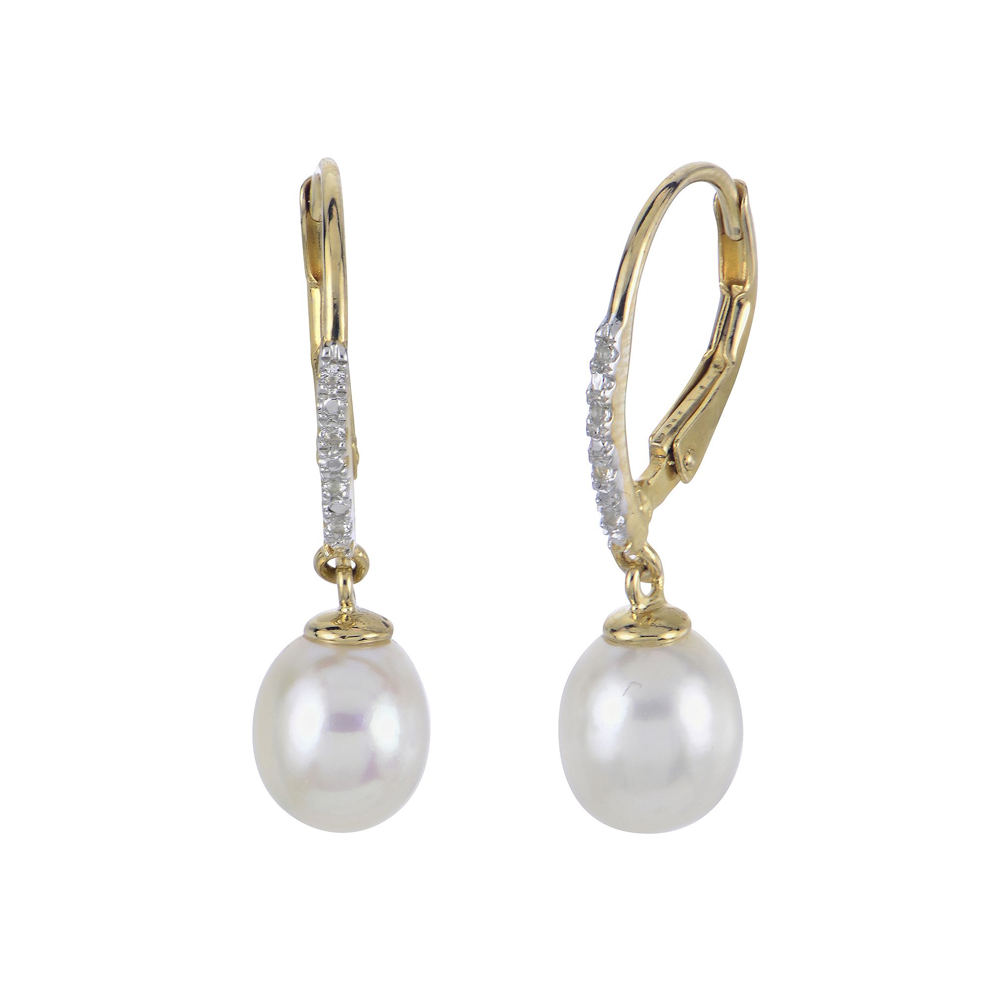 PearLustre by Imperial  14K Gold Plated Freshwater Cultured Pearl & White