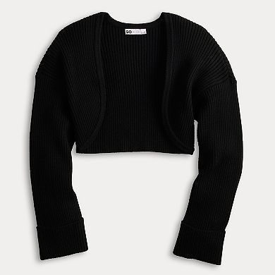 Juniors' SO® Rib Sweater Shrug