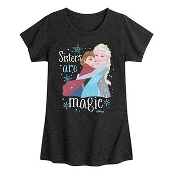 Disney's Frozen Elsa and Anna Girls 7-16 Sisters Are Magic Graphic Tee