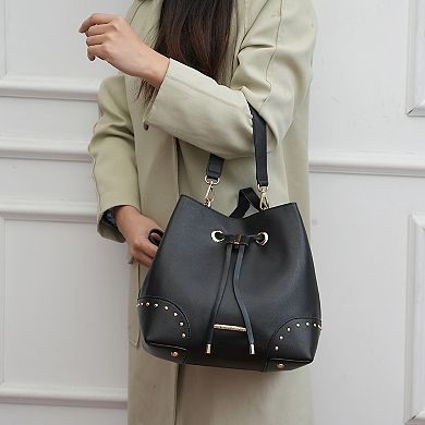 MKF Collection Callie Women’s Drawstring Bucket Crossbody Bag with Wallet by Mia K