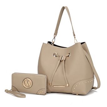 MKF Collection Callie Women's Bucket Drawstring Handbag & Wallet by Mia K