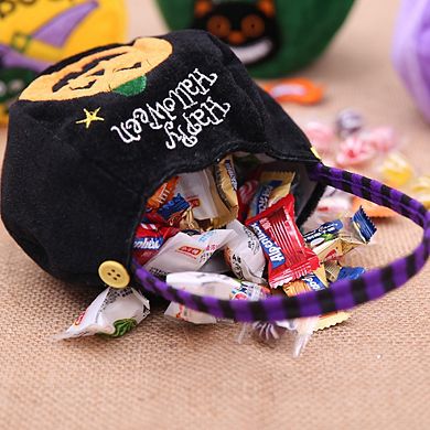 Halloween Pumpkin Bucket Handheld Bag Candy Gift Box