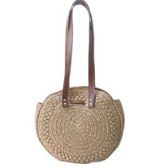 Hand Crafted Casual Shoulder Purse for Women in Natural Paper Yarn, Eco-Friendly and Luxurious