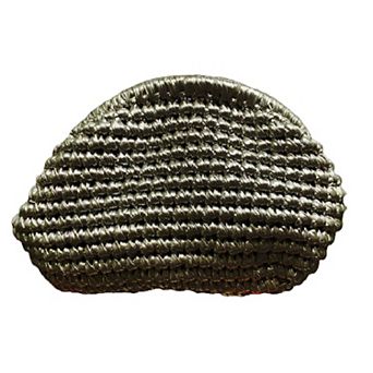 Hand Crafted Clutch Women's Purse in Pretty Metallic Colors Eco-Friendly Natural Paper Yarn