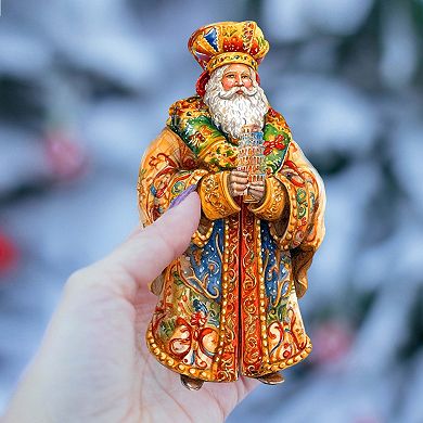 Santa Around The World - Italian Santa - Christmas Wooden Ornaments Set Of 3 By G. Debrekht
