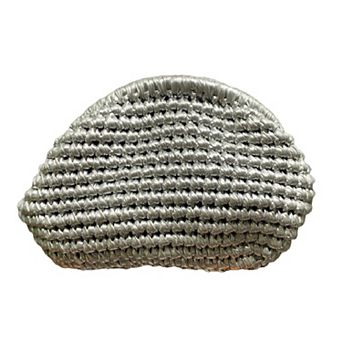 Hand Crafted Women's Clutch Purse in Pretty Metallic Colors Eco-Friendly Natural Paper Yarn