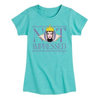 Disney's Snow White and the Seven Dwarfs Evil Queen Girls 7-16 Not Impressed Graphic Tee
