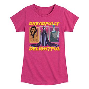 Disney Villains Scar, Maleficent & Hades Girls 7-16 Dreadfully Delightful Graphic Tee
