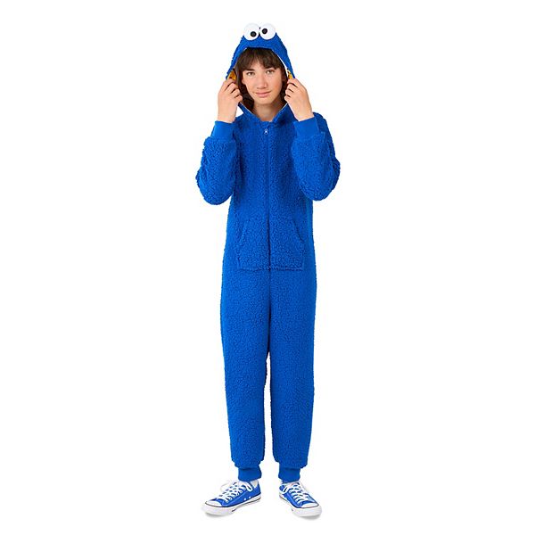 Kids 4 16 OppoSuits Sesame Street Cookie Monster One piece Pajamas