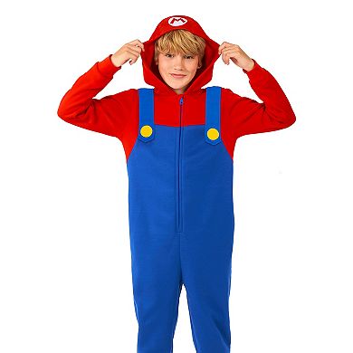 Kids' 4-16 OppoSuits Mario One-Piece Pajamas