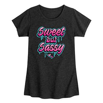 Girls Sweet But Sassy Graphic Tee