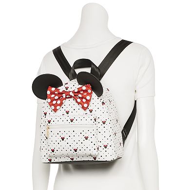 Disney's Minnie Mouse Mini Backpack with Glitter Bow and 3D Ears