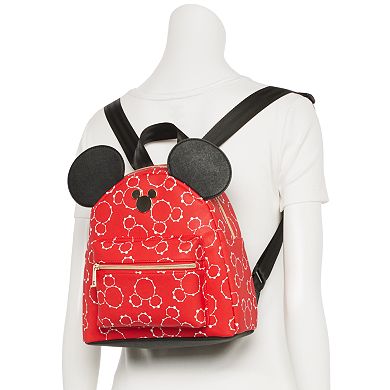 Disney Mickey Mouse All Over Print Mickey Ears Mini Red Dome Backpack