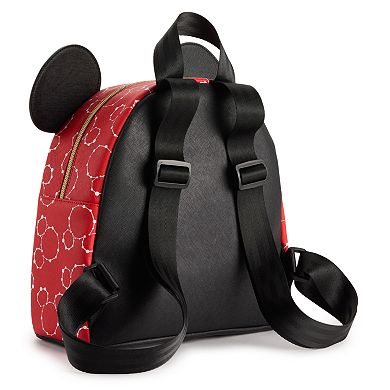 Disney Mickey Mouse All Over Print Mickey Ears Mini Red Dome Backpack