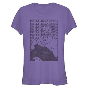 Disney Villains The Little Mermaid Ursula Name Stack Juniors' Fitted Graphic Tee