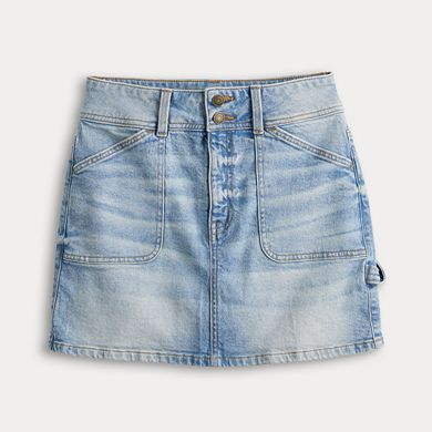 Juniors' SO® Denim Utility Skirt