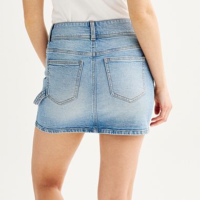 Juniors' SO® Denim Utility Skirt
