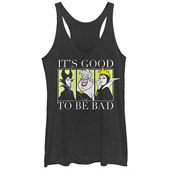 Disney Villains It's Good To Be Bad Triple Threat Juniors' Tri-Blend Racerback Tank Top