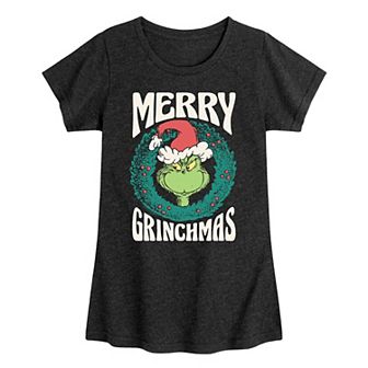 Girls The Grinch Merry Grinchmas Graphic Tee
