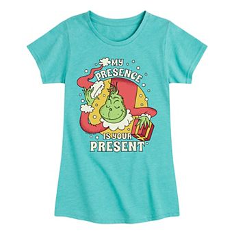 Girls The Grinch My Presence Is Your Present Graphic Tee