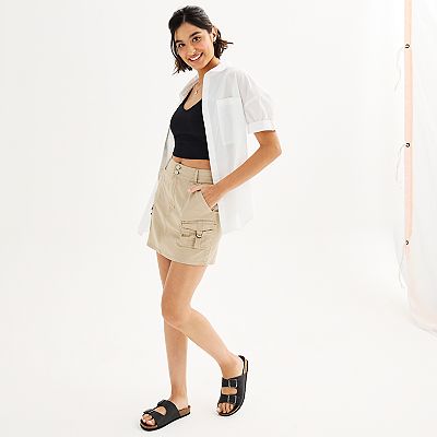 【Seooocookie】Cargo Mini Skirt Seooocookie】Cargo Mini Skirt cargo mini skirt - seooocookie