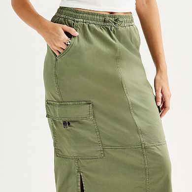 Juniors' SO® Utility Maxi Skirt
