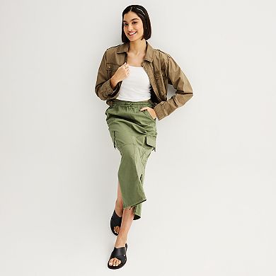 Juniors' SO® Utility Maxi Skirt