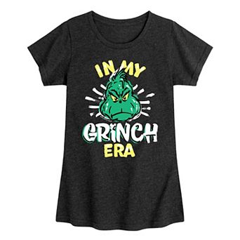 Girls The Grinch Resting Grinch Face Graphic Tee