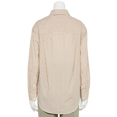 Women's Sonoma Goods For Life® Adaptive Easy Dressing Boyfriend Shirthirt