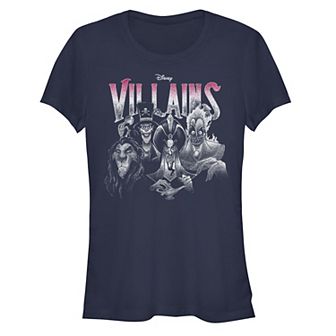 Disney Villains Juniors' Bad Guys Lineup Graphic Tee