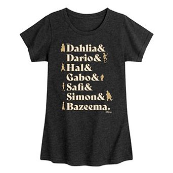 Disney's Wish Girls 7-16 Character List Graphic Tee