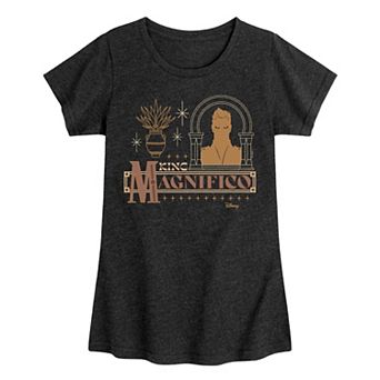Disney's Wish King Magnifico Girls 7-16 Badge Graphic Tee