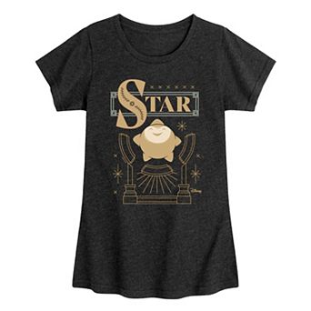 Disney's Wish Star Girls 7-16 Badge Graphic Tee