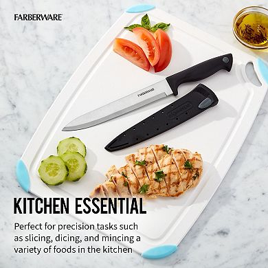 Farberware® 8-Inch Slicer with EdgeKeeper Sheath, Black Grey