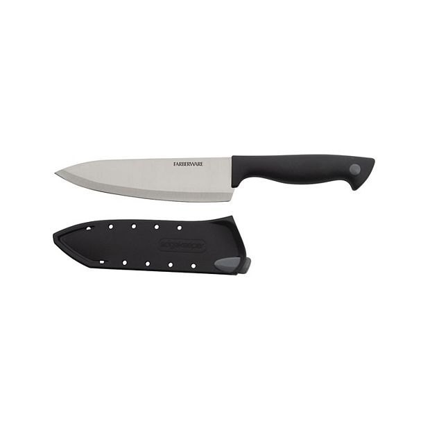 Farberware 6 In. Black Chef Knife with Edgekeeper Sheath - Sun City Hardware