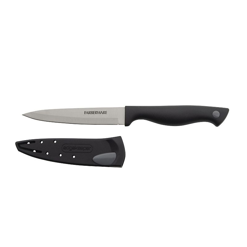 Farberware® 4.5-Inch Utility Knife with EdgeKeeper Sheath, Black