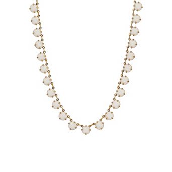 1928 Gold-Tone Collar Crystal Necklace