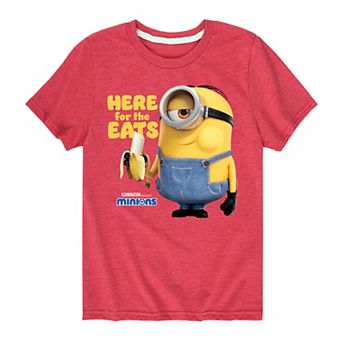 Boys 8-20 Despicable Me Here For The Eats Graphic Tee
