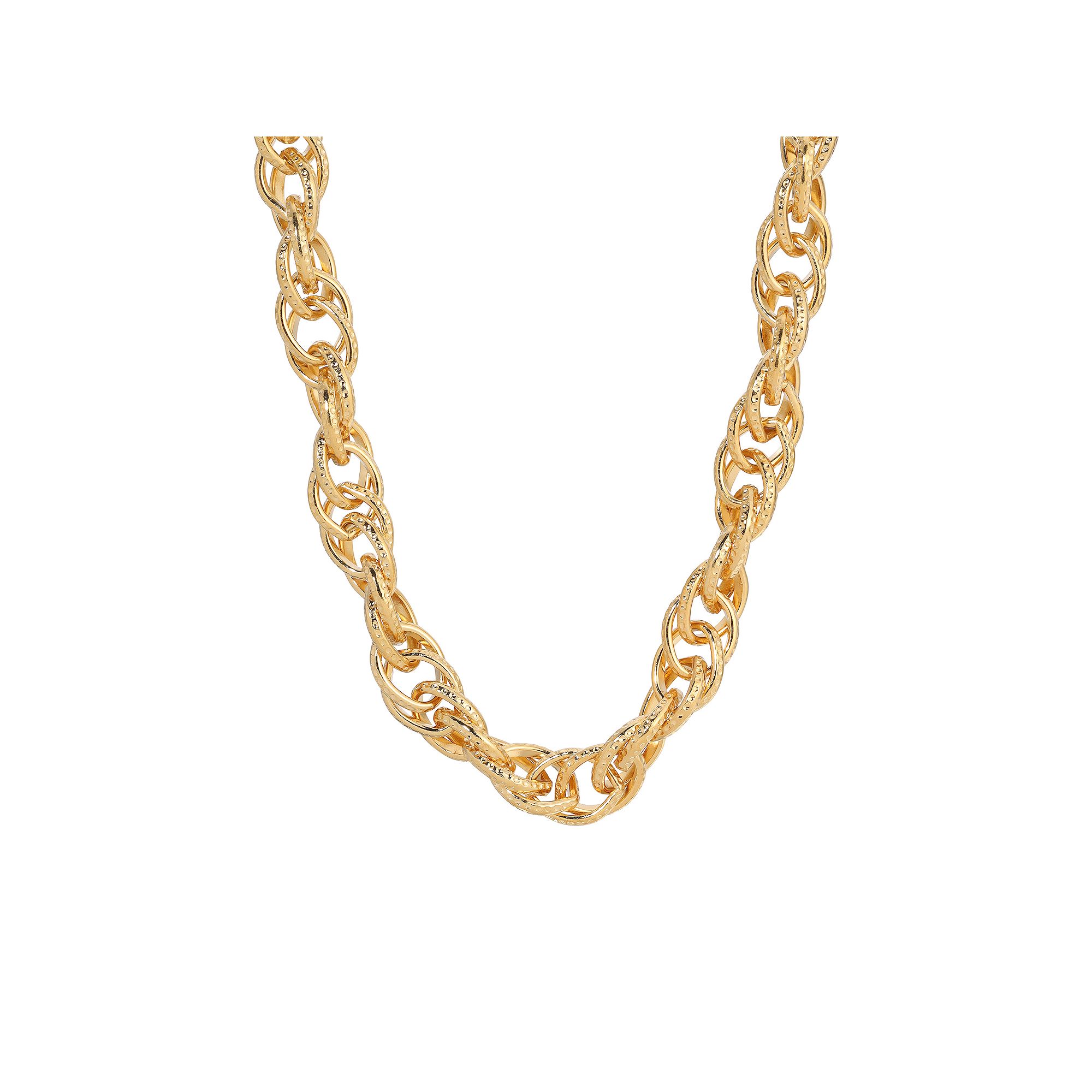 1928 Gold Tone Chain Link Necklace, Womens, Yellow