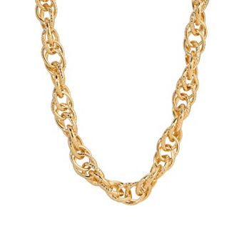 1928 Gold Tone Chain Link Necklace