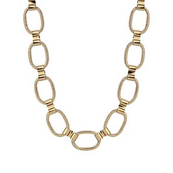 1928 Gold Tone Link Necklace