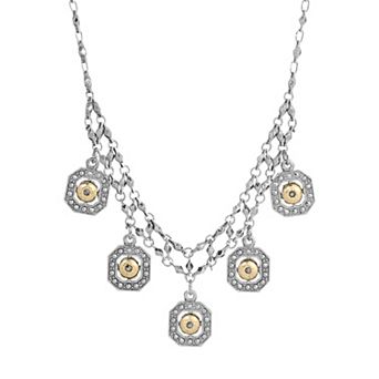 1928 Two Tone 5 Drop Necklace