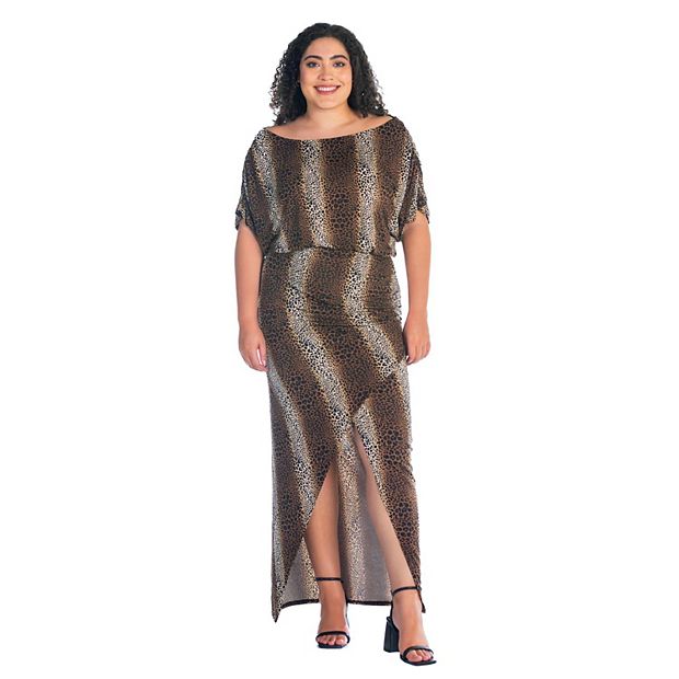 high slit maxi dress plus size Plus Size Sultry Double Slit Dress - Plus Size Dresses